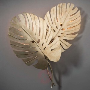 Designerska lampa ścienna Lizia 2-punktowa srebrna