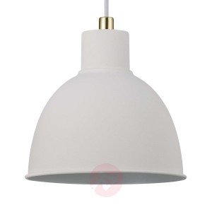 Lampa wisząca Pop Rough z metalu, biała