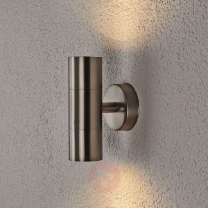 2-punktowa zewnętrzna lampa ścienna Hakan stal