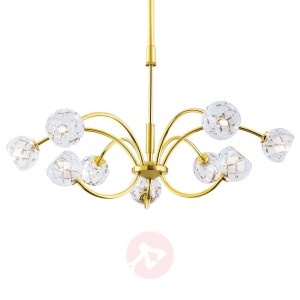 Lampa wisząca z kryształami Maderno, złota, 69cm