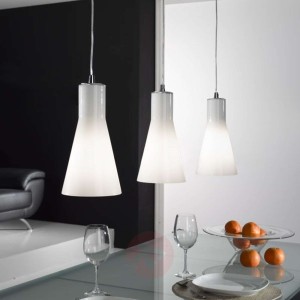Lampa wisząca Dana ze szkła, 3-punktowa