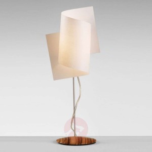 Interesująca lampa stołowa Loop zebrano