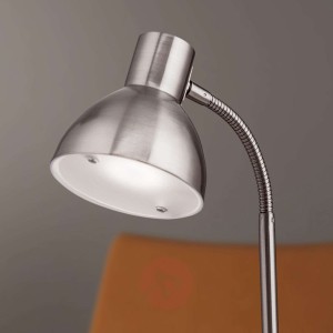 Lampa biurkowa LED ISRA, matowy nikiel