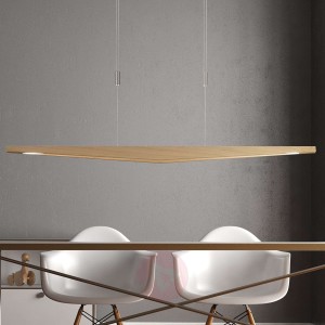 Lucande Dila lampa wisząca LED dąb naturalny 148cm