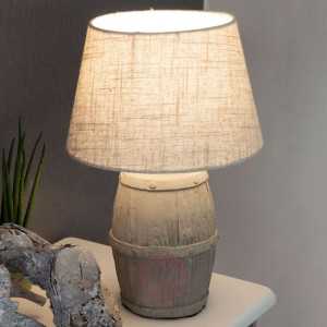 Lampa stołowa Lisco z podstawą w kształcie beczki