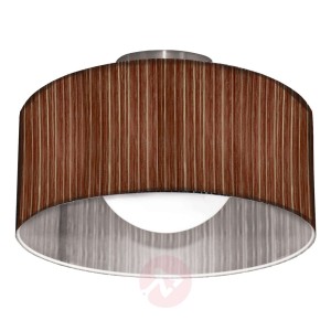 Brązowa lampa sufitowa GANZO z organzy, 60 cm