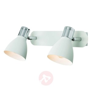2-punktowa lampa ścienna Huseby, biała