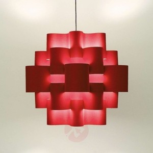 Red Sun - imponująca lampa wisząca ciepła czerwień