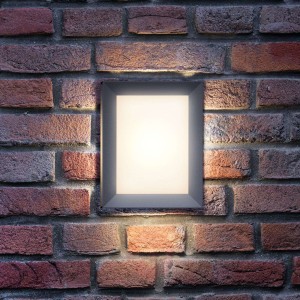 Prostokątna lampa zewnętrzna Karp z LED