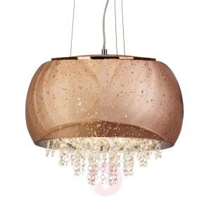 Lampa wisząca Brilliance, miedź/chrom, 40 cm