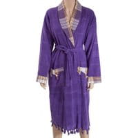 Szlafrok peshtemal Plaid Purple 30x40 cm