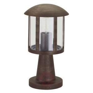 Lampa na cokół Mads w stylu dworkowym brązowa