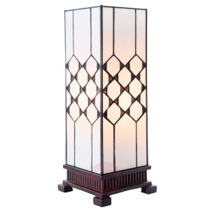 Ładna lampa stołowa Kisa, styl Tiffany