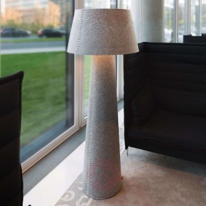 Lampa stojąca LED Alice XL z szarego filcu