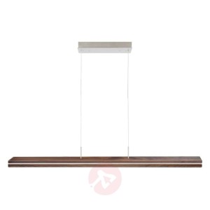 HerzBlut Dana lampa wisząca orzech nikiel 130cm