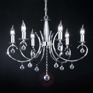 6-punktowy żyrandol SALA w kolorze chromu