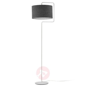 Tekstylna lampa podłogowa Morfeo, antracytowa