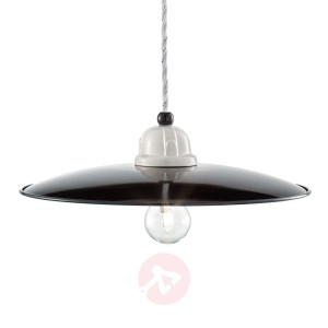 Lampa wisząca retro C1612, czarno-biała