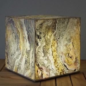 Lampa w kształcie kostki  łupek naturalny 49 cm