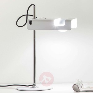 Pozioma lampa stołowa SPIDER, biała