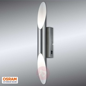 Metalowa lampa ścienna LED Bolero, matowy nikiel