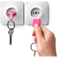 Zestaw breloczek i wieszak na klucze Unplug Pink