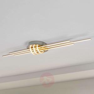 Prostoliniowa lampa sufitowa LED Leart, nikiel