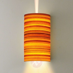 Lampa ścienna Bongo o wyglądzie drewna
