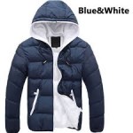 Kurtka zima/jesień - z kapturem i zamkiem błyskawicznym - granatowy