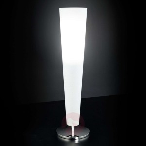 Atrakcyjna lampa stołowa GOLD FIRE, biała