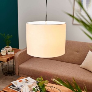 Lampa wisząca Phelan z tkaninowym kloszem