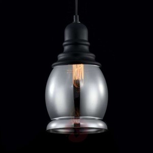 Przepiękna lampa wisząca ze szkła dymnego Danas