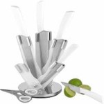 Zestaw 5 noży, nożyczek kuchennych i stojakiem Atlantis