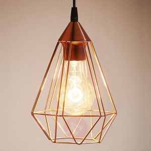 lampa wisząca Tarbes, 1-punktowa, 17,5 cm, miedź