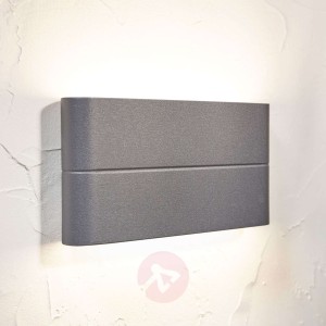 Kinkiet zewnętrzny LED Salka, ciemnoszary, 17,5 cm