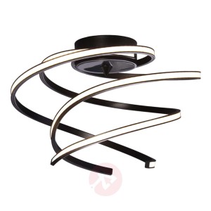 Lampa sufitowa LED Lungo czarna, wysokość 25 cm