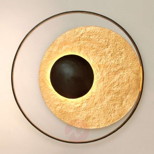 Lampa ścienna Satellite złoto-brązowa, Ø 90 cm