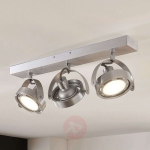 Reflektor LED Munin, ściemniany, aluminium, 3-pkt.