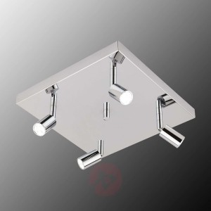 Kwadratowa lampa sufitowa LED Karen 4-punktowa
