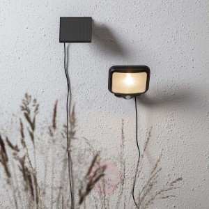Lampa solarna LED Powerspot Sensor kątowa czarna