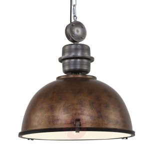 Brązowa lampa wisząca Bikkel XXL, industrialna
