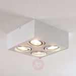 Lampa sufitowa LED Dwight biała, 4-punktowa