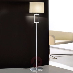 Piękna lampa stojąca Renee z abażurem z materiału