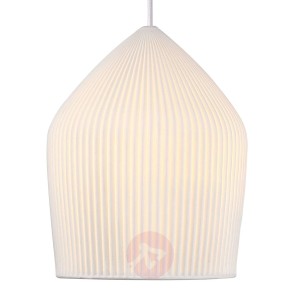 Biała ceramiczna lampa wisząca Reykjavik Ø 22 cm