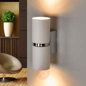 2-punktowy kinkiet LED Passa, okrągły, biały