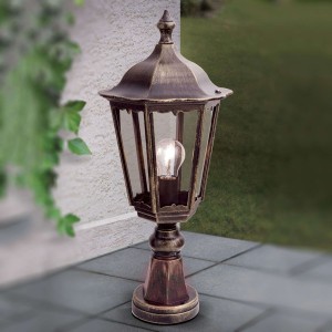 Lampa na cokół FABIO, czarno-złota