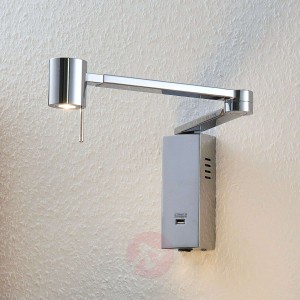 Kinkiet LED Merete z wyjściem ładowania USB