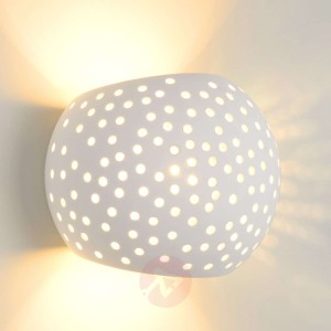 Atrakcyjna gipsowa lampa ścienna Gipsy