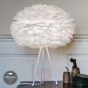 Designerska lampa stołowa Eos medium, biała