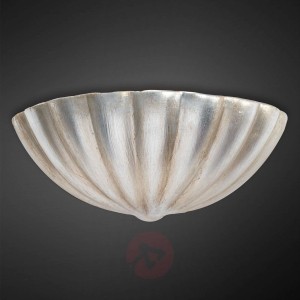 Ceramiczna lampa ścienna VIOLETTA, srebro płatkowe